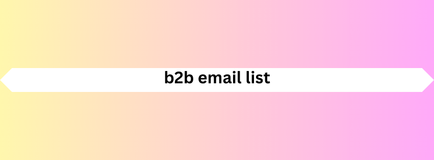 b2b email list