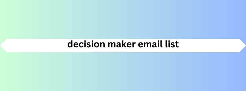 decision maker email list