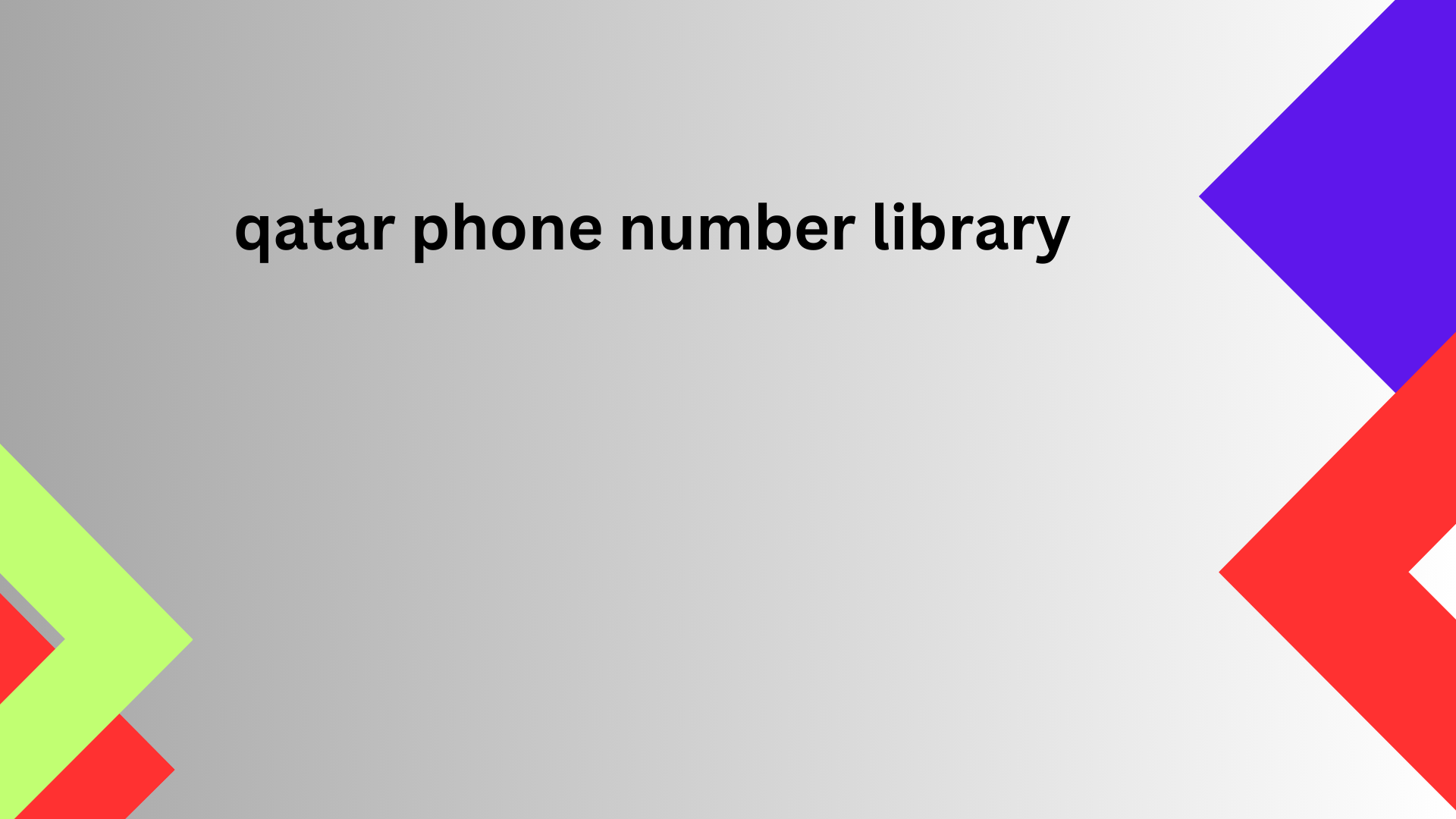 qatar phone number library