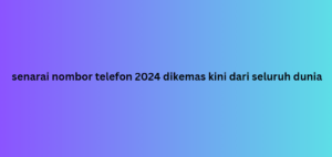 senarai nombor telefon