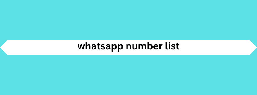 whatsapp number list